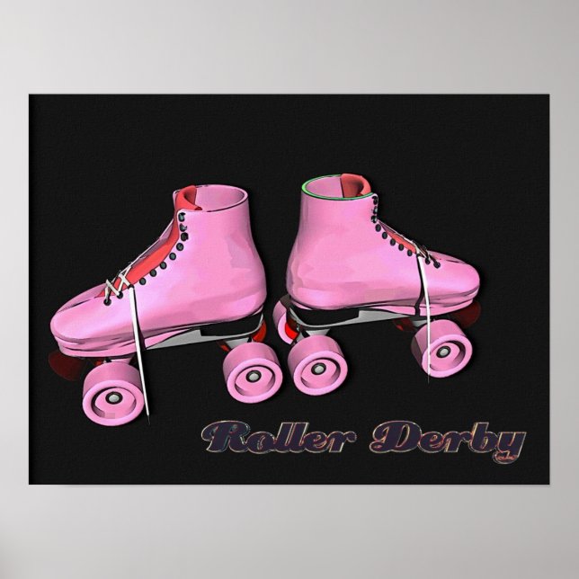 Shock rosa Roller Derby Poster (Framsidan)