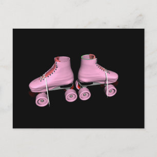 shock rosa Roller Skates Vykort