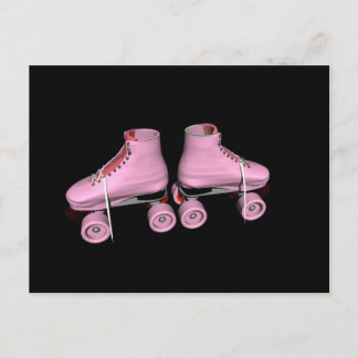 shock rosa Roller Skates Vykort