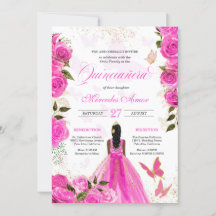 Shock rosa Rosor Butterfly Mariposa Quinceanera Ro
