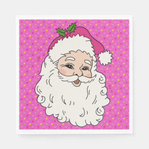Shock rosa Santa Pappersservett
