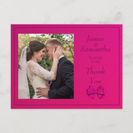 Shock rosa Satäng - Tack Vykort