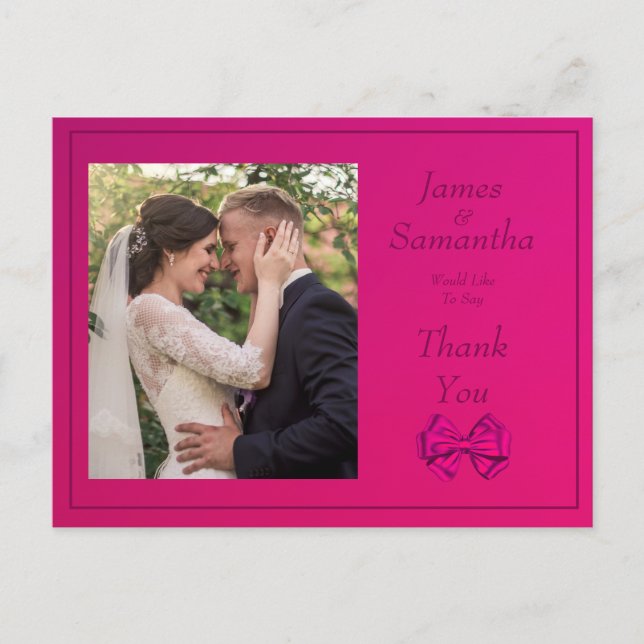 Shock rosa Satäng - Tack Vykort (Framsida)