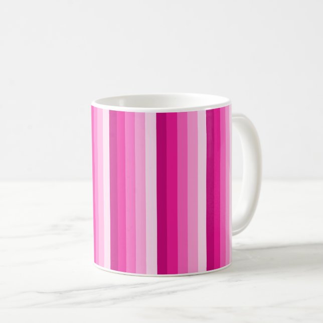 Shock rosa Shadow rand Kaffemugg (Framsida höger)