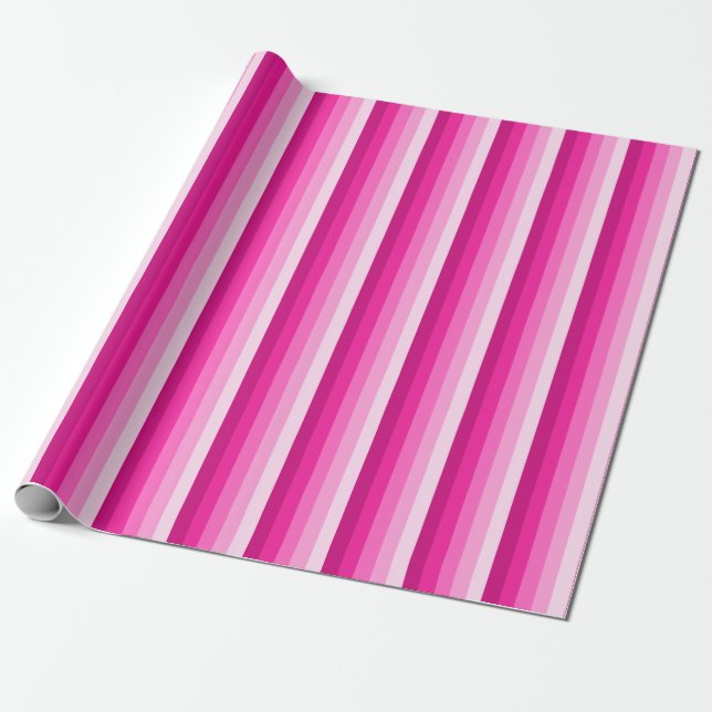 Shock rosa Shadow rand Presentpapper (Utrullad)