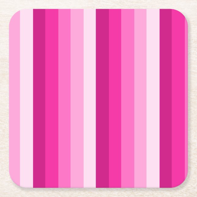 Shock rosa Shadow rand Underlägg Papper Kvadrat (Framsidan)