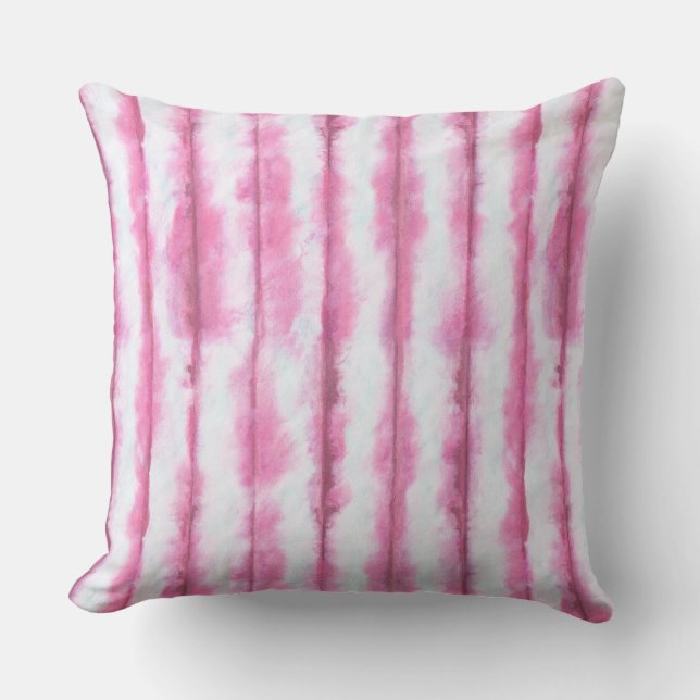 Shock rosa Shibori Designer Designer Decor Kudde (Framsida)