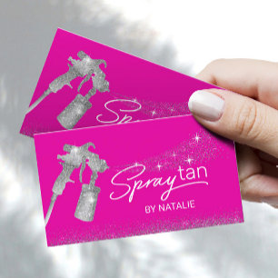 Shock rosa Sif Tanning Mobile Spray Tan Visitkort