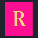Shock rosa Simple Monogram Poster<br><div class="desc">Detta är en enkel, modern monogramdesign för personligen. Denna snyggt är i rörelse mot shock rosa/ fuchsia med snyggt- typografi. Det är perfekt för en personlig gåva eller idealisk som en söt hemdekorgåva för dig själv. Lägg bara till det första brev genom att skriva in det i textrutan för att...</div>