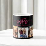 Shock rosa Sisters 3 Photo Collage Keepsaké Gift Kaffemugg<br><div class="desc">Fira systrätten med Shock rosa Sisters 3 Photo Collage Keepsaké Gift Coffee Mugg. Det här pulserande mugg har en fantastisk samling av tre omhuldade foton, som fångar speciella ögonblick som delas med dina systrar. Shock rosa ger en roligt och snyggt beröring och skapar det som en fristående biet för kaffe...</div>