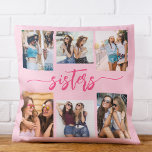 Shock rosa Sisters 6 Photo Collage Keepsaké Gift Kudde<br><div class="desc">Fånga systrumsbanden med Shock rosa Sisters 6 Photo Collage Keepsak Gift Dekorativ kudde. Den här personligen har en pulserande shock rosa och ett vackert arrangerat kollage av sex omhuldade foton, som firar oförglömliga stunder mellan systrar. Den är gjord av högkvalitativa material och tillför en snyggt och känslosam beröring till vilket...</div>