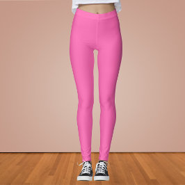Shock rosa Solid Färg Leggings