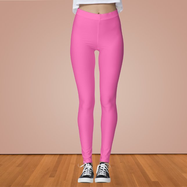 Shock rosa Solid Färg Leggings (Skapare uppladdad)