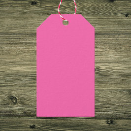 Shock rosa Solid Färg Presentetikett