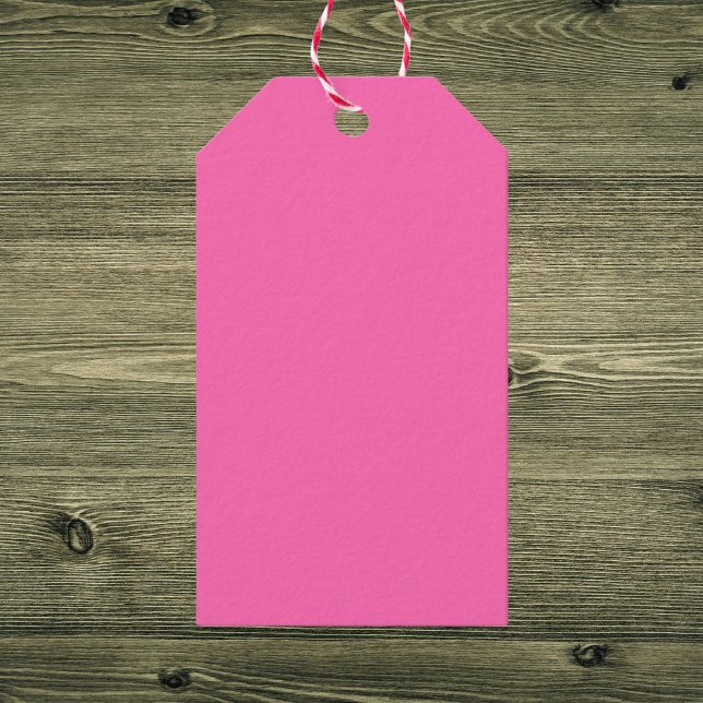 Shock rosa Solid Färg Presentetikett (Skapare uppladdad)
