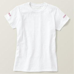 Shock rosa: Söt Wahine Embroized T Shirt Broderad Pikétröja