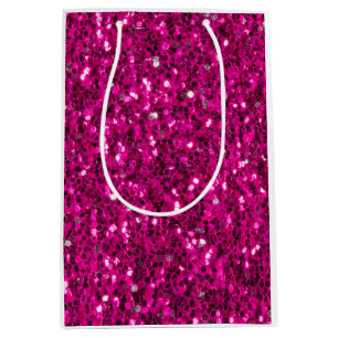 Shock rosa sparkles faux glitter