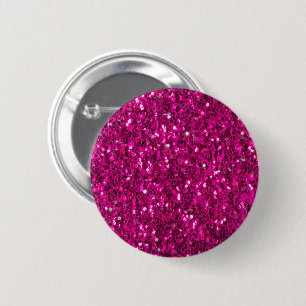 Shock rosa sparkles faux glitter knapp