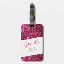 Shock rosa Sparkly Glitter Bright & Girly Bagagebricka