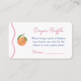 Shock rosa Squiggle Citrus Baby Shower Diaper Raff Tilläggskort