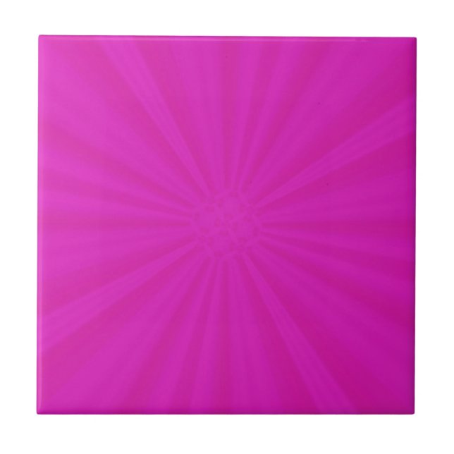 Shock rosa Star Burst Tile Kakelplatta (Framsidan)