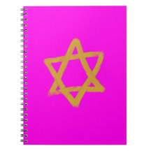 Shock rosa Star of David Notebook
