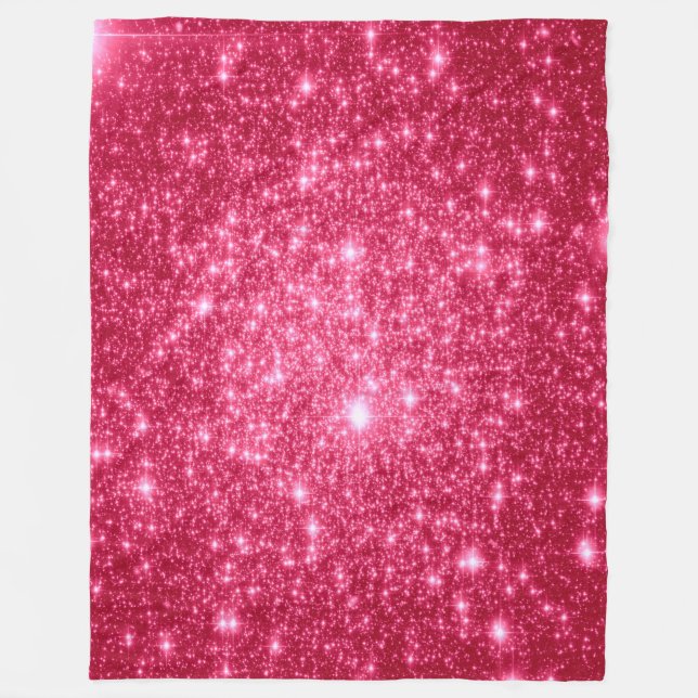 Shock rosa Stars Fleece Blanket (Framsidan)