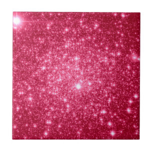Shock rosa Stars Kakelplatta