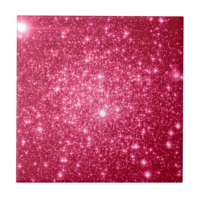 Shock rosa Stars Kakelplatta (Framsidan)