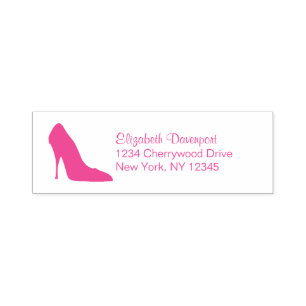 Shock rosa Stiletto High Heel Shoe Finare Självfärgande Stämpel