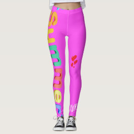 Shock rosa Summer Roligt Leggings