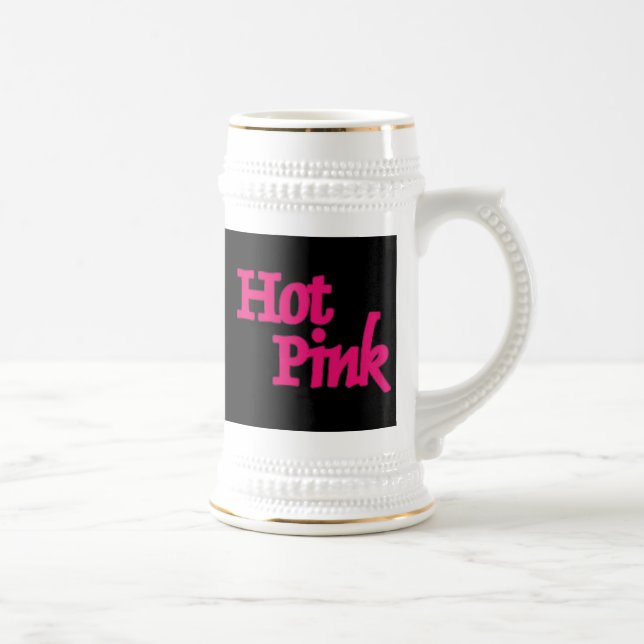 Shock rosa svart, lämnat hand, vit, guld-trim sejdel (Höger)