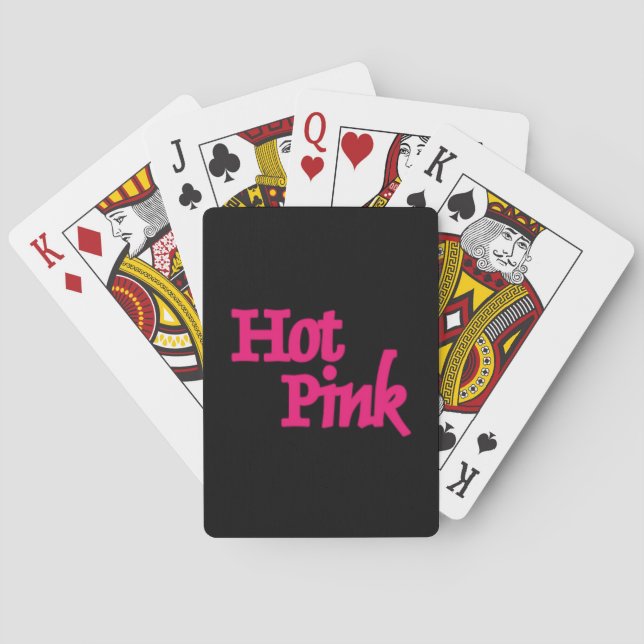 Shock rosa svarta Poker-kort Casinokort (Baksidan)
