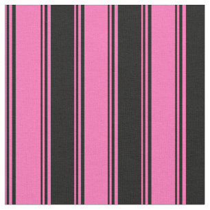 Shock rosa & Svartvit/stripe Mönster Tyg