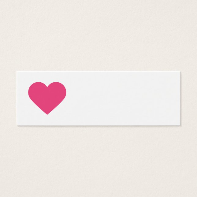 Shock rosa Sweet Heart & Chevron Gift-Märkre Litet Visitkort (Framsidan)