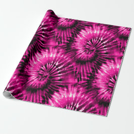 Shock rosa Tie Dye Psychedelic Starburst Retro Presentpapper