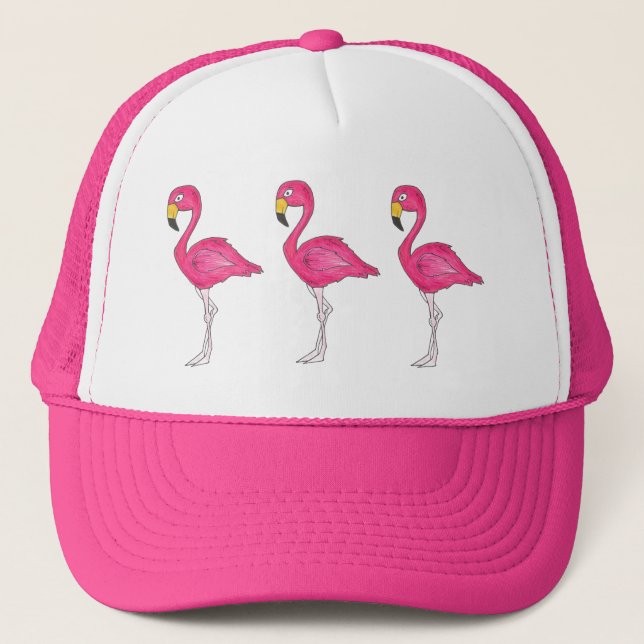Shock rosa Tropical Flamingo Flamingos Bird Keps (Framsida)