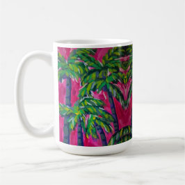 Shock rosa Tropical Handflatan Kaffemugg