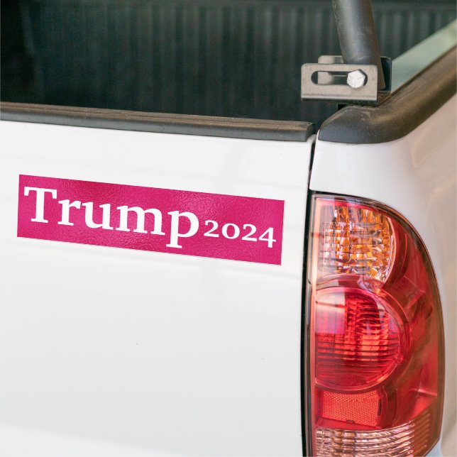 Shock rosa Trump 2024 Kampanj Bildekal (På lastbil)