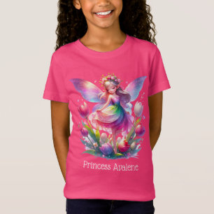 Shock rosa Tulip Fairy Princess Girls T Shirt