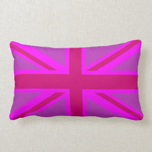 shock rosa Union Jack British Flagga Background Lumbarkudde