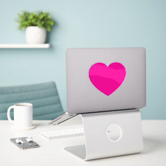 Shock rosa Valentines Hjärta Klistermärken