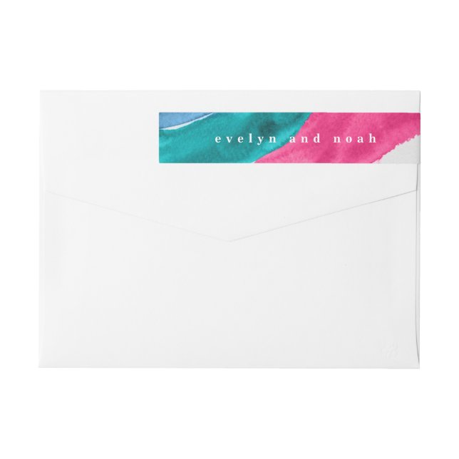 Shock rosa vattenfärg etikettband (Baksidan)