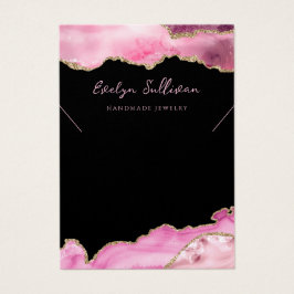 Shock rosa-visning för halsband visitkort