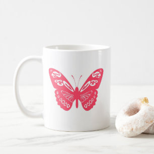 Shock rosa Whimsique Butterfly Personlig mugg