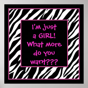 Shock rosa zebra poster