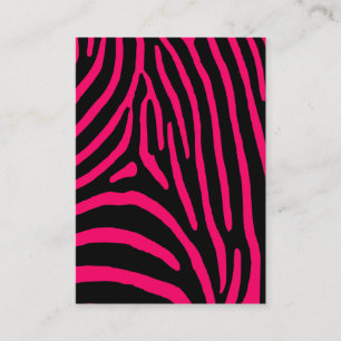 Shock rosa Zebra ränder Visitkort
