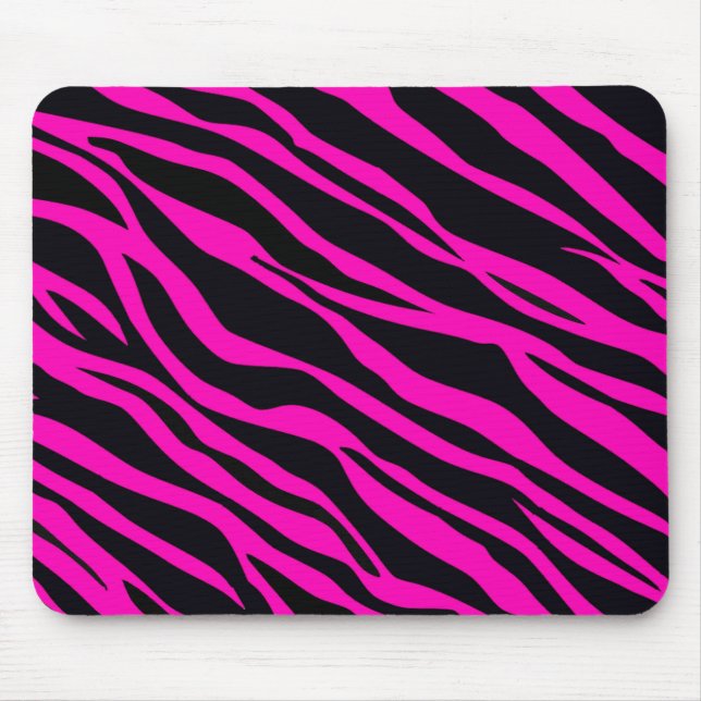 Shock rosa Zebra Stripe Musmatta (Framsidan)