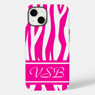 Shock rosa Zebra tryck med monogram