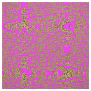 Shock rosa Zigzag Leopard Skriv ut Mönster Fabric Tyg